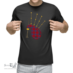 Scottish Wishart Dress Clan Tartan T-Shirt 2D - Bagpipes Style Scottish Plaid Tartan Plaid
