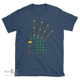 Scottish MacNeill of Colonsay Ancient Clan Tartan T-Shirt 2D - Bagpipes Style Scottish Plaid Tartan Plaid
