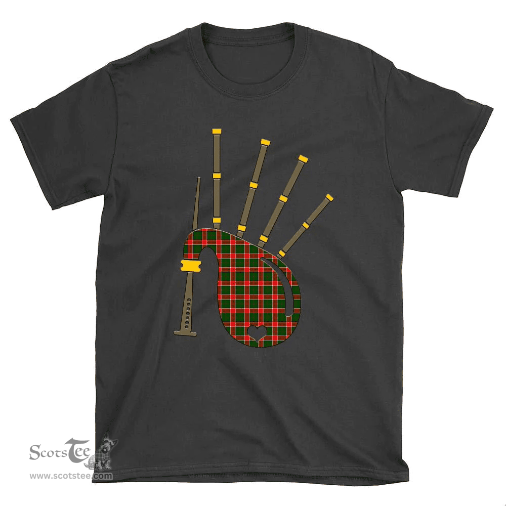 Scottish Pollock Modern Clan Tartan T-Shirt 2D - Bagpipes Style Scottish Plaid Tartan Plaid