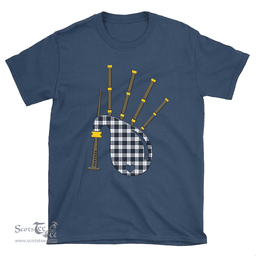 Scottish MacRae Dress Modern Clan Tartan T-Shirt 2D - Bagpipes Style Scottish Plaid Tartan Plaid
