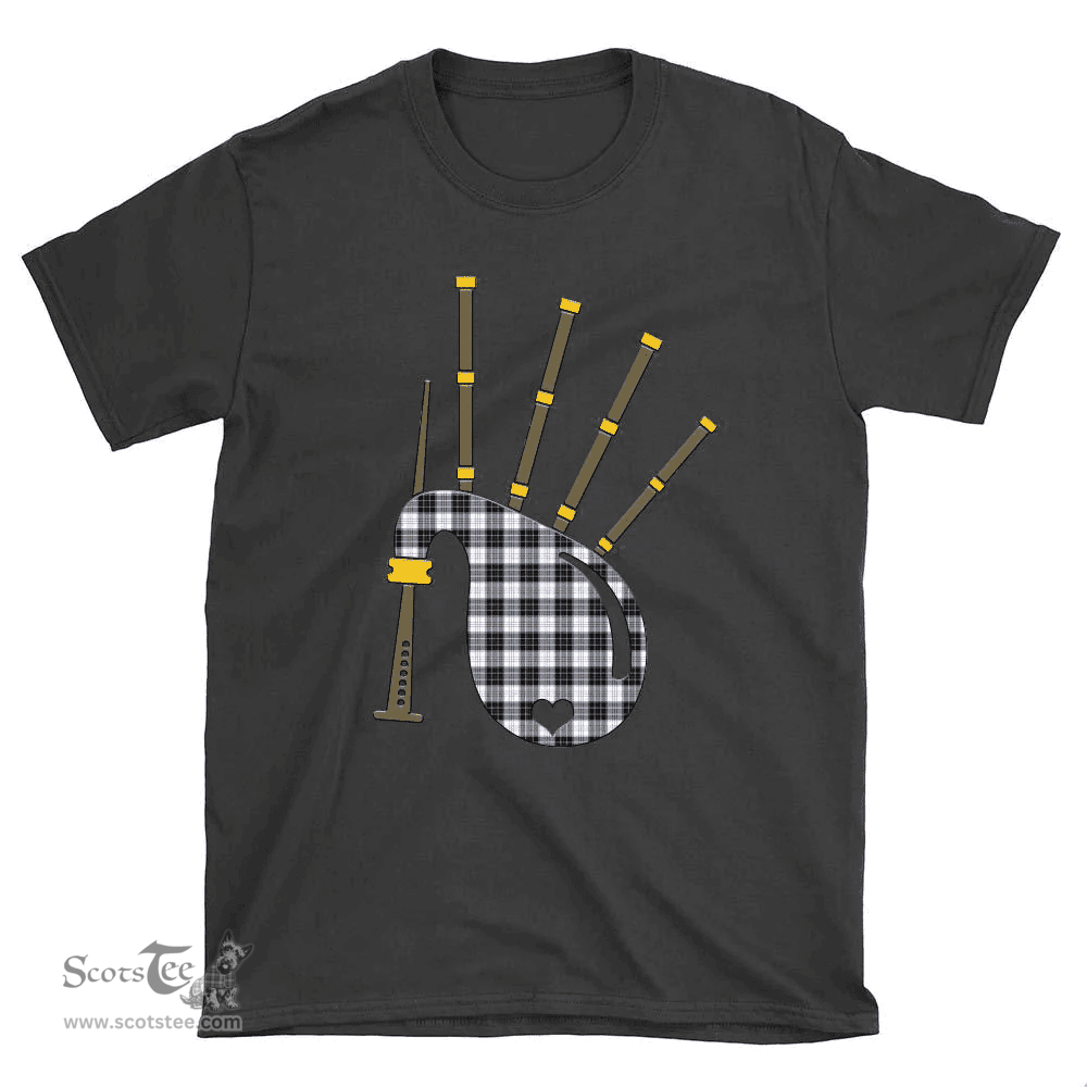 Scottish MacRae Dress Modern Clan Tartan T-Shirt 2D - Bagpipes Style Scottish Plaid Tartan Plaid