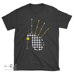 Scottish MacRae Dress Modern Clan Tartan T-Shirt 2D - Bagpipes Style Scottish Plaid Tartan Plaid