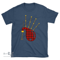Scottish Matheson Modern Clan Tartan T-Shirt 2D - Bagpipes Style Scottish Plaid Tartan Plaid