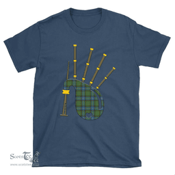 Scottish MacMillan Hunting Ancient Clan Tartan T-Shirt 2D - Bagpipes Style Scottish Plaid Tartan Plaid