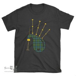 Scottish MacMillan Hunting Ancient Clan Tartan T-Shirt 2D - Bagpipes Style Scottish Plaid Tartan Plaid