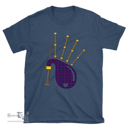 Scottish Pride of Glencoe Clan Tartan T-Shirt 2D - Bagpipes Style Scottish Plaid Tartan Plaid