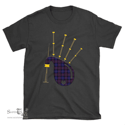 Scottish Pride of Scotland Clan Tartan T-Shirt 2D - Bagpipes Style Scottish Plaid Tartan Plaid