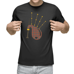 Scottish Robertson Ancient Clan Tartan T-Shirt 2D - Bagpipes Style Scottish Plaid Tartan Plaid