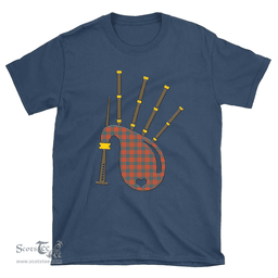 Scottish Robertson Ancient Clan Tartan T-Shirt 2D - Bagpipes Style Scottish Plaid Tartan Plaid
