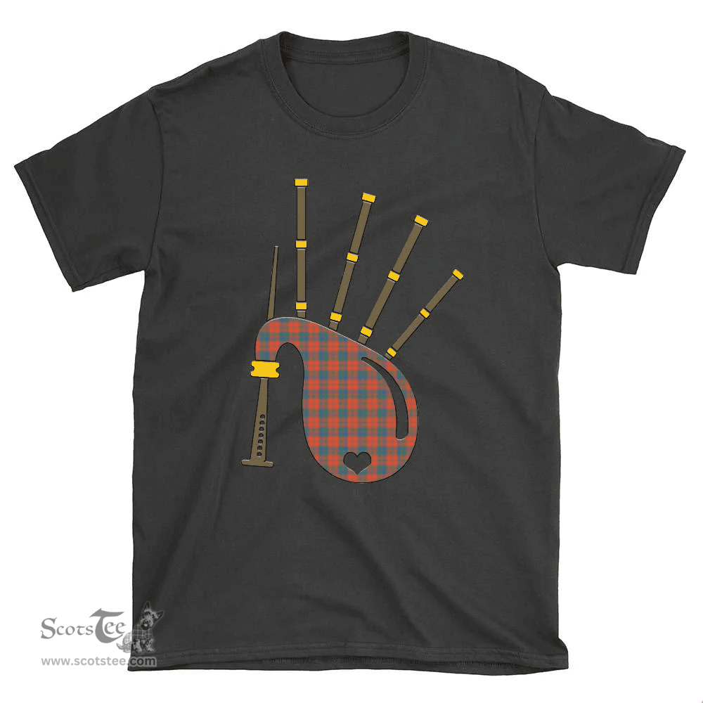 Scottish Robertson Ancient Clan Tartan T-Shirt 2D - Bagpipes Style Scottish Plaid Tartan Plaid