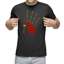 Scottish Maxwell Modern Clan Tartan T-Shirt 2D - Bagpipes Style Scottish Plaid Tartan Plaid