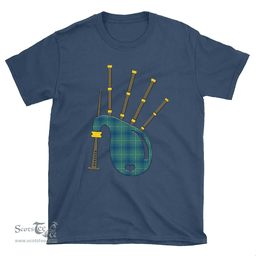 Scottish Oliphant Ancient Clan Tartan T-Shirt 2D - Bagpipes Style Scottish Plaid Tartan Plaid
