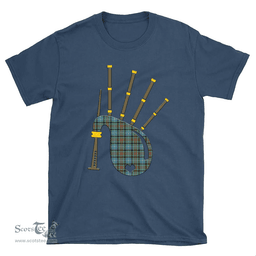 Scottish Paisley District Clan Tartan T-Shirt 2D - Bagpipes Style Scottish Plaid Tartan Plaid
