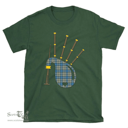 Scottish Napier Ancient Clan Tartan T-Shirt 2D - Bagpipes Style Scottish Plaid Tartan Plaid