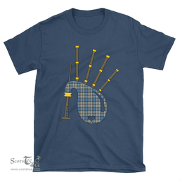 Scottish Napier Ancient Clan Tartan T-Shirt 2D - Bagpipes Style Scottish Plaid Tartan Plaid