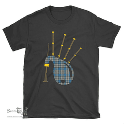 Scottish Napier Ancient Clan Tartan T-Shirt 2D - Bagpipes Style Scottish Plaid Tartan Plaid