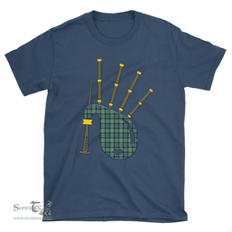 Scottish MacThomas Ancient Clan Tartan T-Shirt 2D - Bagpipes Style Scottish Plaid Tartan Plaid