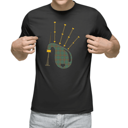 Scottish MacKintosh Hunting Ancient Clan Tartan T-Shirt 2D - Bagpipes Style Scottish Plaid Tartan Plaid