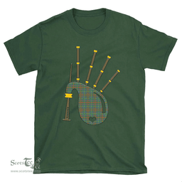 Scottish MacKintosh Hunting Ancient Clan Tartan T-Shirt 2D - Bagpipes Style Scottish Plaid Tartan Plaid