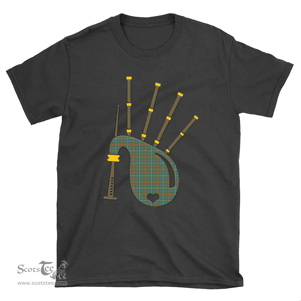 Scottish MacKintosh Hunting Ancient Clan Tartan T-Shirt 2D - Bagpipes Style Scottish Plaid Tartan Plaid