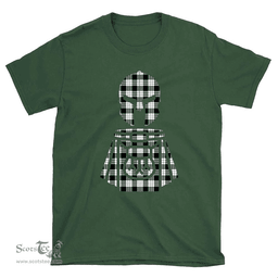 Scottish MacFarlane Black & White Clan Tartan T-Shirt 2D - Kilt Warrior Style Scottish Plaid Tartan Plaid