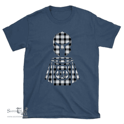 Scottish MacFarlane Black & White Clan Tartan T-Shirt 2D - Kilt Warrior Style Scottish Plaid Tartan Plaid