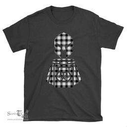 Scottish MacFarlane Black & White Clan Tartan T-Shirt 2D - Kilt Warrior Style Scottish Plaid Tartan Plaid