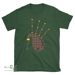 Scottish MacGregor Hunting Ancient Clan Tartan T-Shirt 2D - Bagpipes Style Scottish Plaid Tartan Plaid