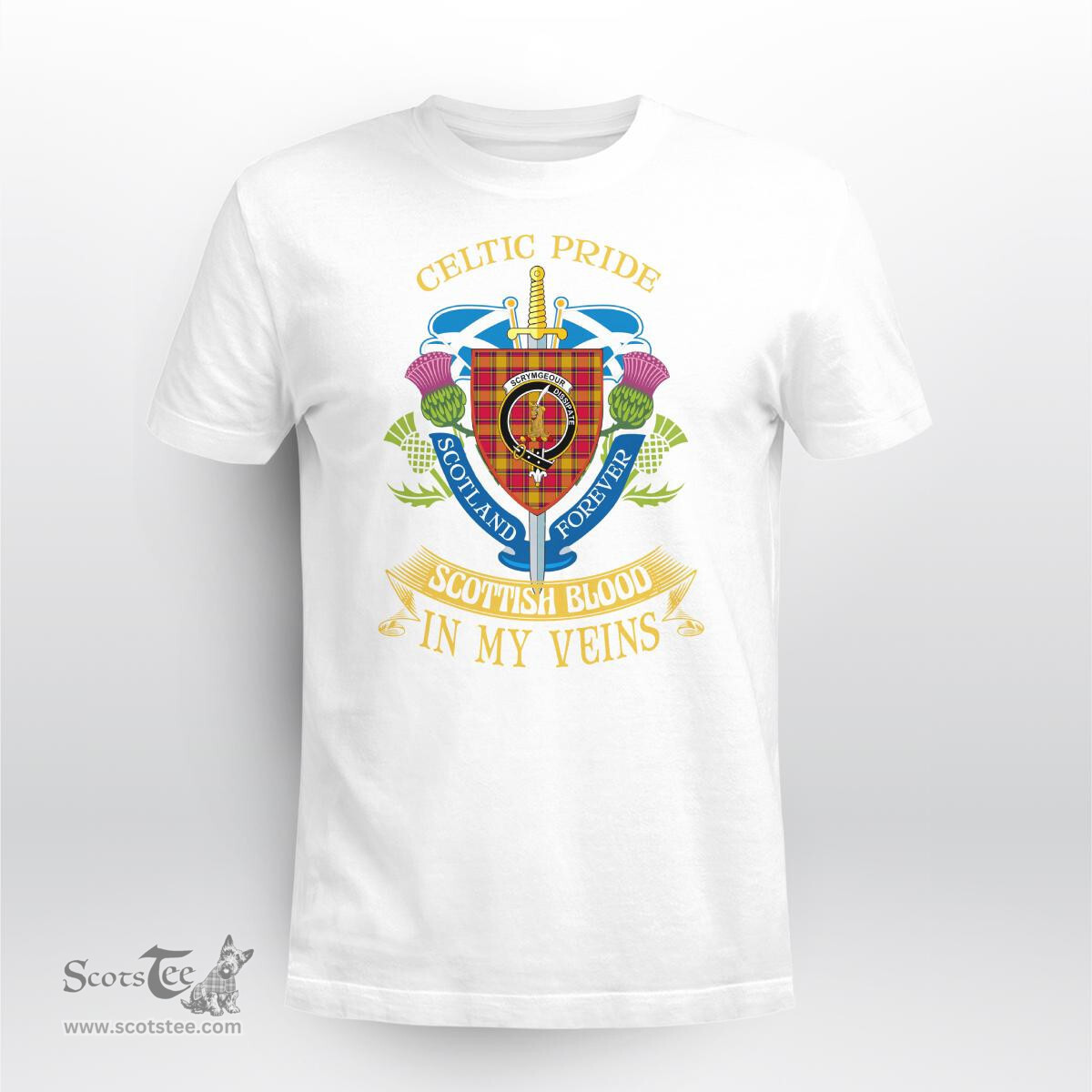 Scottish Scrymgeour Scottish Blood In My Veins - Celtic Pride - Scotland Forever Tshirt Scottish Plaid Tartan Plaid - ScotsTee - scotstee.com