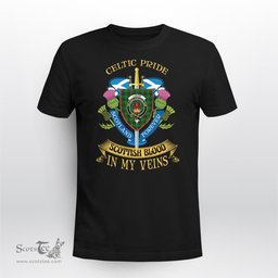 Scottish Lundin Scottish Blood In My Veins - Celtic Pride - Scotland Forever Tshirt Scottish Plaid Tartan Plaid - ScotsTee - scotstee.com