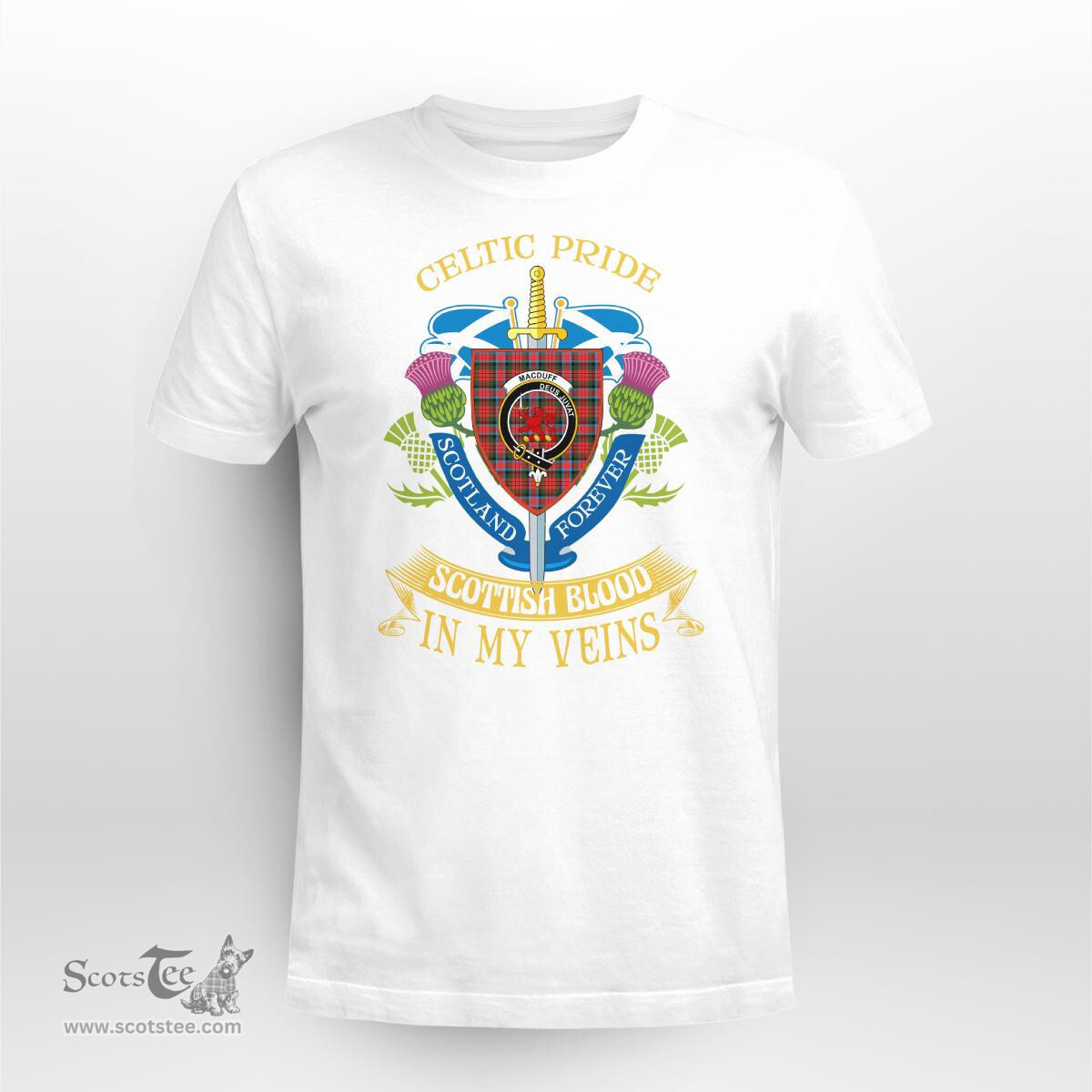 Scottish Macduff Scottish Blood In My Veins - Celtic Pride - Scotland Forever Tshirt Scottish Plaid Tartan Plaid - ScotsTee - scotstee.com