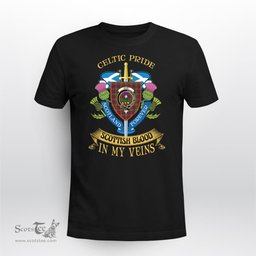 Scottish Gow Of Skeoch Scottish Blood In My Veins - Celtic Pride - Scotland Forever Tshirt Scottish Plaid Tartan Plaid - ScotsTee - scotstee.com