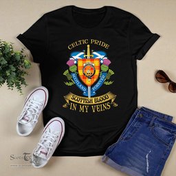 Scottish Macmillan Scottish Blood In My Veins - Celtic Pride - Scotland Forever Tshirt Scottish Plaid Tartan Plaid - ScotsTee - scotstee.com