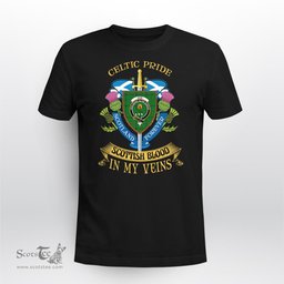 Scottish Don Scottish Blood In My Veins - Celtic Pride - Scotland Forever Tshirt Scottish Plaid Tartan Plaid - ScotsTee - scotstee.com