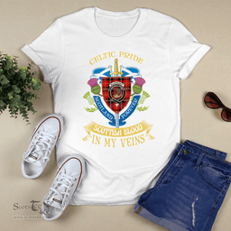 Scottish Majoribanks Scottish Blood In My Veins - Celtic Pride - Scotland Forever Tshirt Scottish Plaid Tartan Plaid - ScotsTee - scotstee.com
