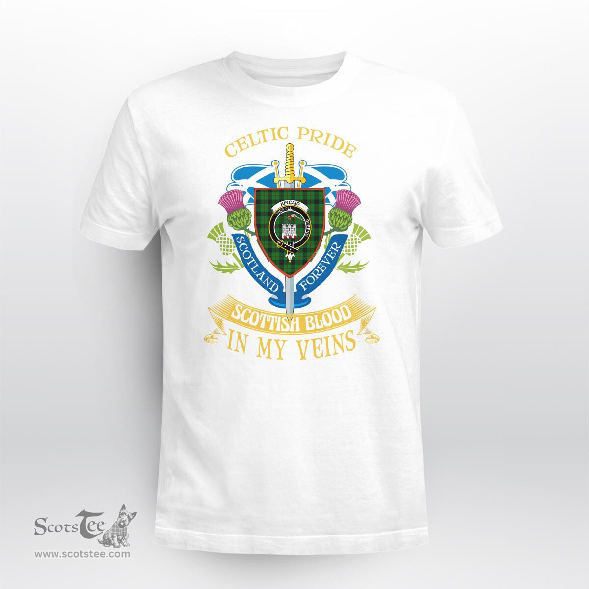 Scottish Kincaid Scottish Blood In My Veins - Celtic Pride - Scotland Forever Tshirt Scottish Plaid Tartan Plaid - ScotsTee - scotstee.com