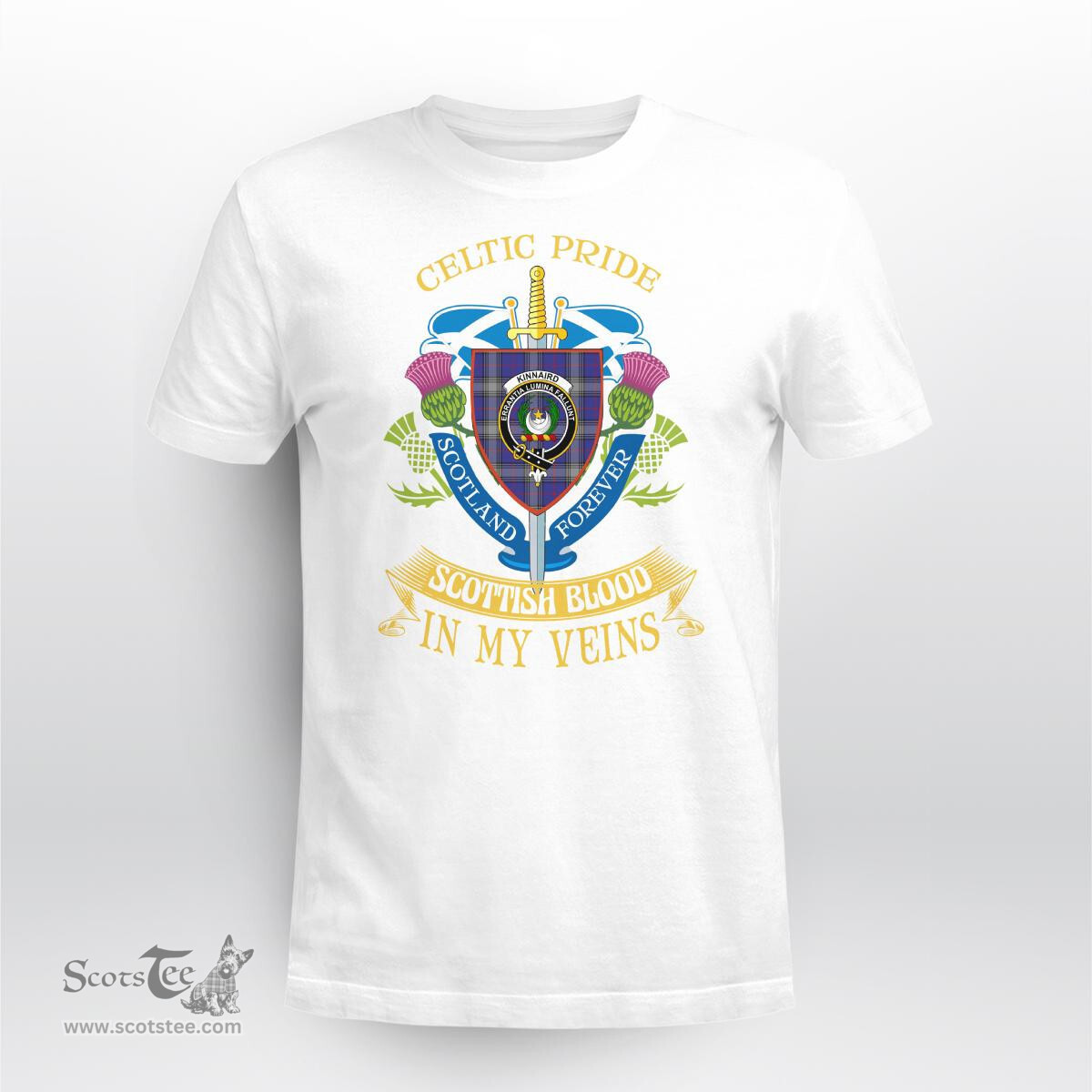 Scottish Kinnaird Scottish Blood In My Veins - Celtic Pride - Scotland Forever Tshirt Scottish Plaid Tartan Plaid - ScotsTee - scotstee.com