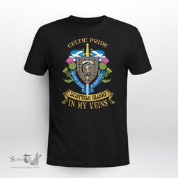 Scottish Glass Scottish Blood In My Veins - Celtic Pride - Scotland Forever Tshirt Scottish Plaid Tartan Plaid - ScotsTee - scotstee.com