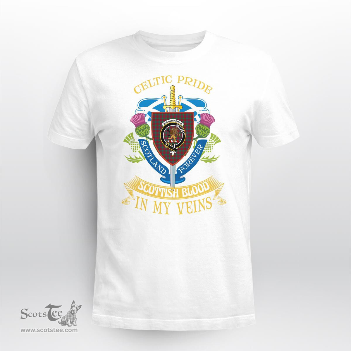 Scottish Fotheringham Scottish Blood In My Veins - Celtic Pride - Scotland Forever Tshirt Scottish Plaid Tartan Plaid - ScotsTee - scotstee.com