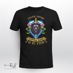 Scottish Garden Scottish Blood In My Veins - Celtic Pride - Scotland Forever Tshirt Scottish Plaid Tartan Plaid - ScotsTee - scotstee.com