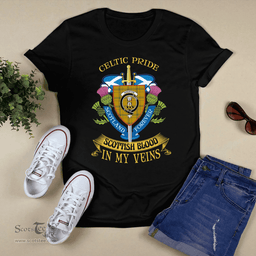 Scottish Houston Scottish Blood In My Veins - Celtic Pride - Scotland Forever Tshirt Scottish Plaid Tartan Plaid - ScotsTee - scotstee.com