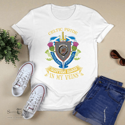 Scottish Gladstone Scottish Blood In My Veins - Celtic Pride - Scotland Forever Tshirt Scottish Plaid Tartan Plaid - ScotsTee - scotstee.com