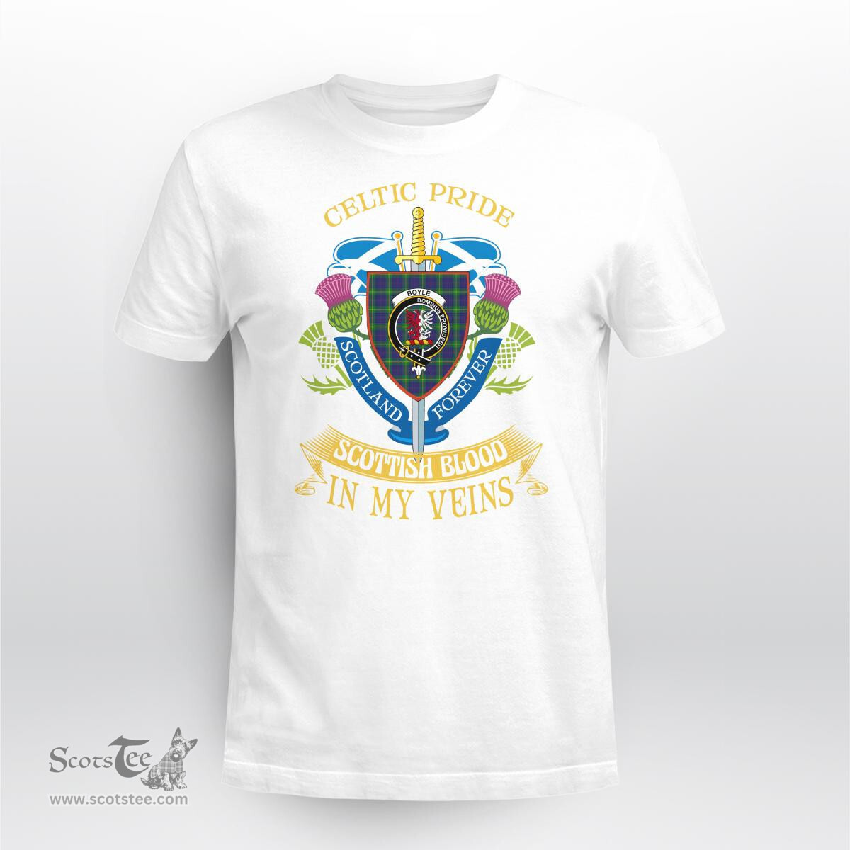 Scottish Boyle Scottish Blood In My Veins - Celtic Pride - Scotland Forever Tshirt Scottish Plaid Tartan Plaid - ScotsTee - scotstee.com