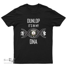 Scottish Dunlop It's In My DNA Family Crest DNA In Me Tartan T Shirt Scottish Plaid Tartan Plaid - ScotsTee - scotstee.com