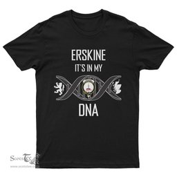 Scottish Erskine It's In My DNA Family Crest DNA In Me Tartan T Shirt Scottish Plaid Tartan Plaid - ScotsTee - scotstee.com