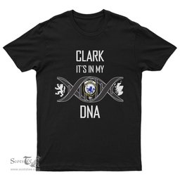 Scottish Clark (Lion) It's In My DNA Family Crest DNA In Me Tartan T Shirt Scottish Plaid Tartan Plaid - ScotsTee - scotstee.com