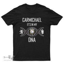 Scottish Carmichael It's In My DNA Family Crest DNA In Me Tartan T Shirt Scottish Plaid Tartan Plaid - ScotsTee - scotstee.com