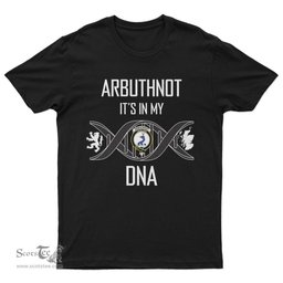 Scottish Arbuthnot It's In My DNA Family Crest DNA In Me Tartan T Shirt Scottish Plaid Tartan Plaid - ScotsTee - scotstee.com