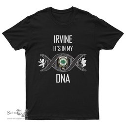 Scottish Irvine It's In My DNA Family Crest DNA In Me Tartan T Shirt Scottish Plaid Tartan Plaid - ScotsTee - scotstee.com