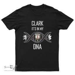 Scottish Clark It's In My DNA Family Crest DNA In Me Tartan T Shirt Scottish Plaid Tartan Plaid - ScotsTee - scotstee.com